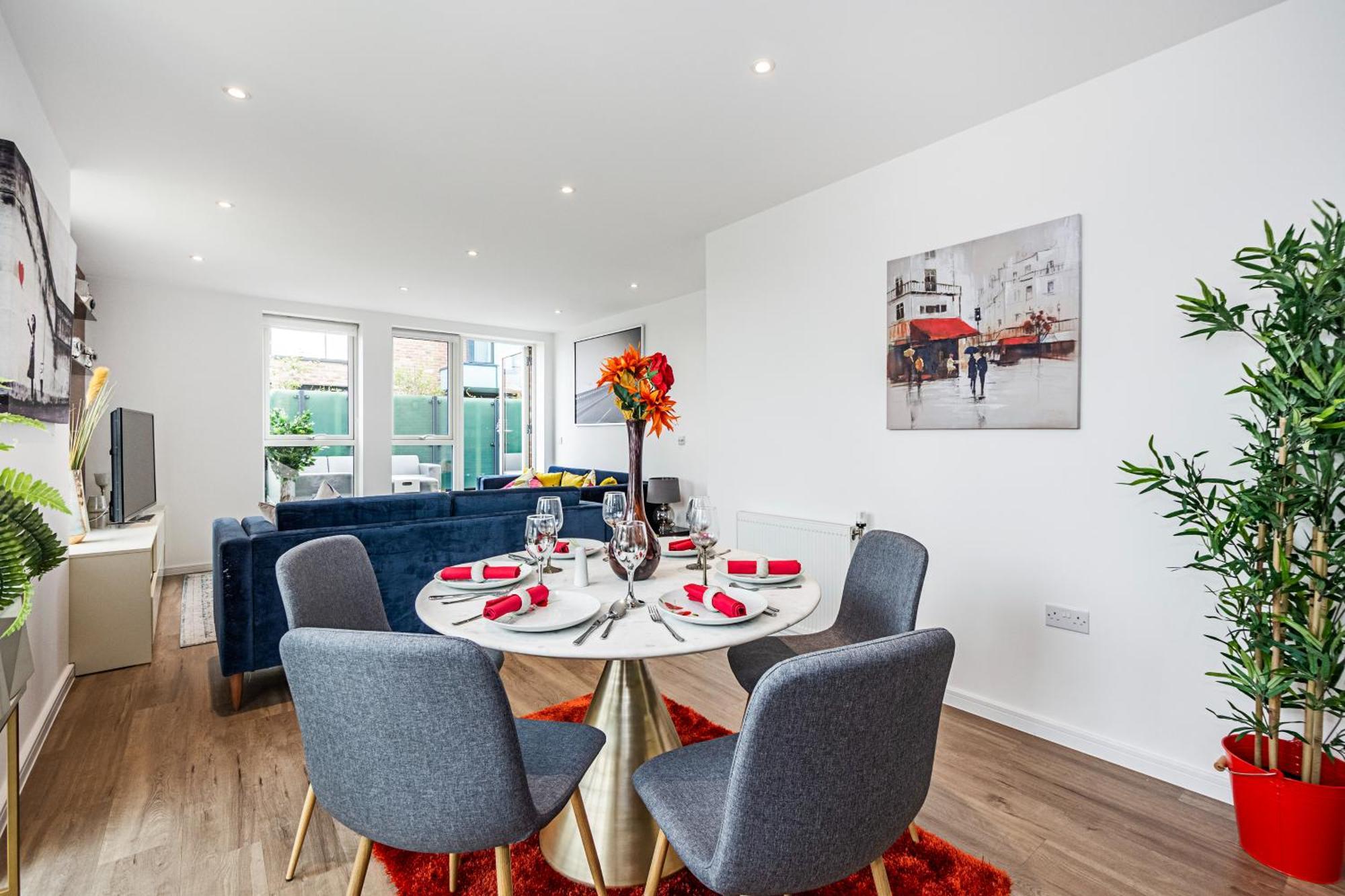 Appartement Chiswick Park 3 Bed 3 Bath West London - Parking Extérieur photo